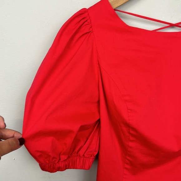 Urban Outfitters Red Strappy-Back Puff Sleeve
Blouse Sz S - Picture 9 of 15